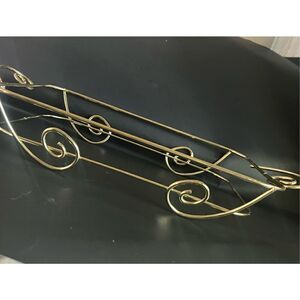 Cradle Stand Pryex FireKing vintage gold metal